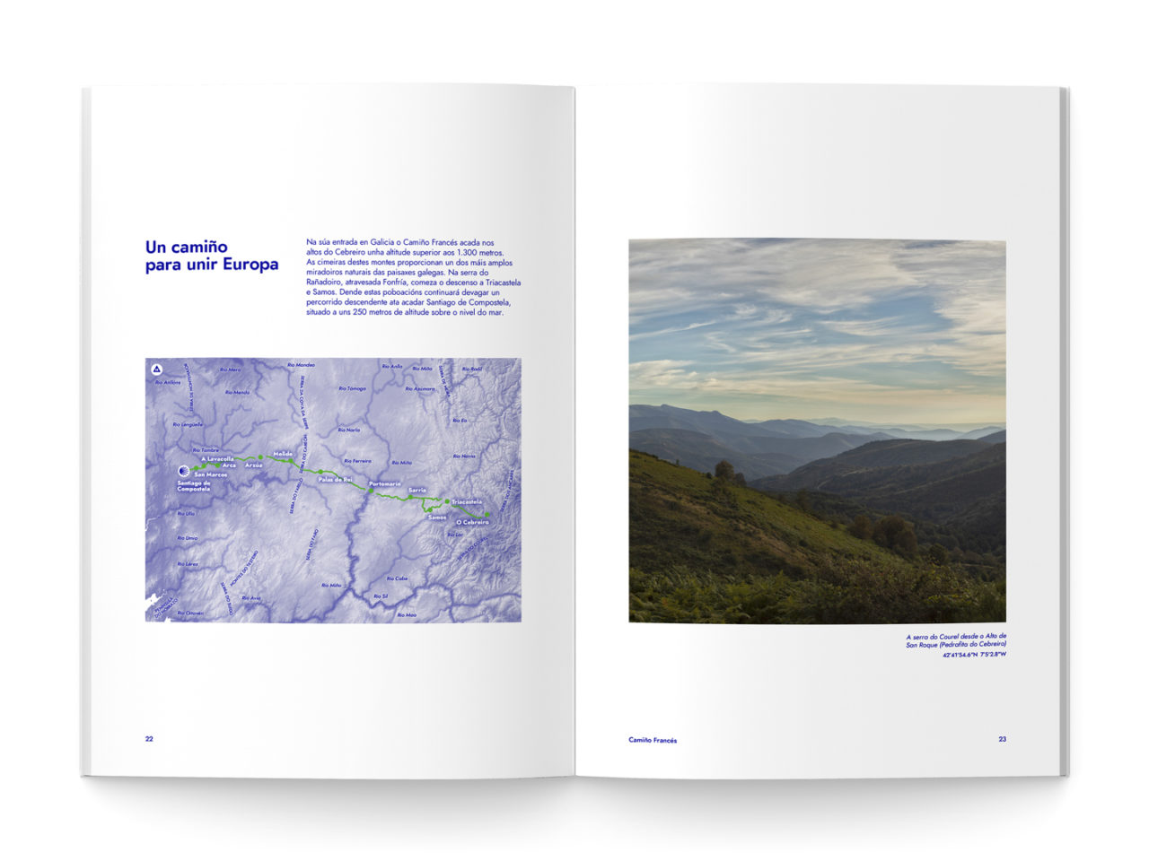 Deseño editorial para Camiño de Santiago, patrimonio natural 3